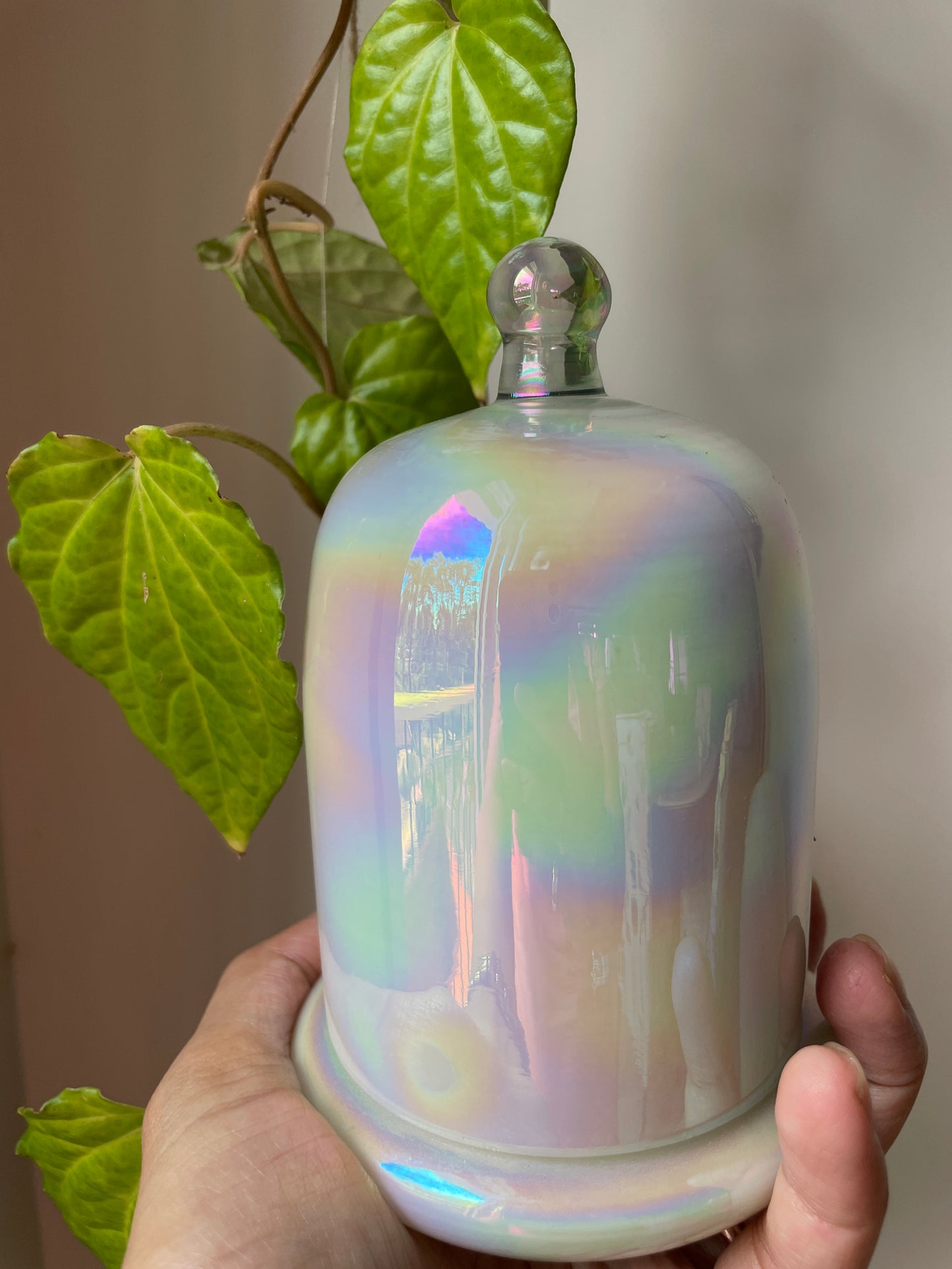 Opalite Abundance crystal candle