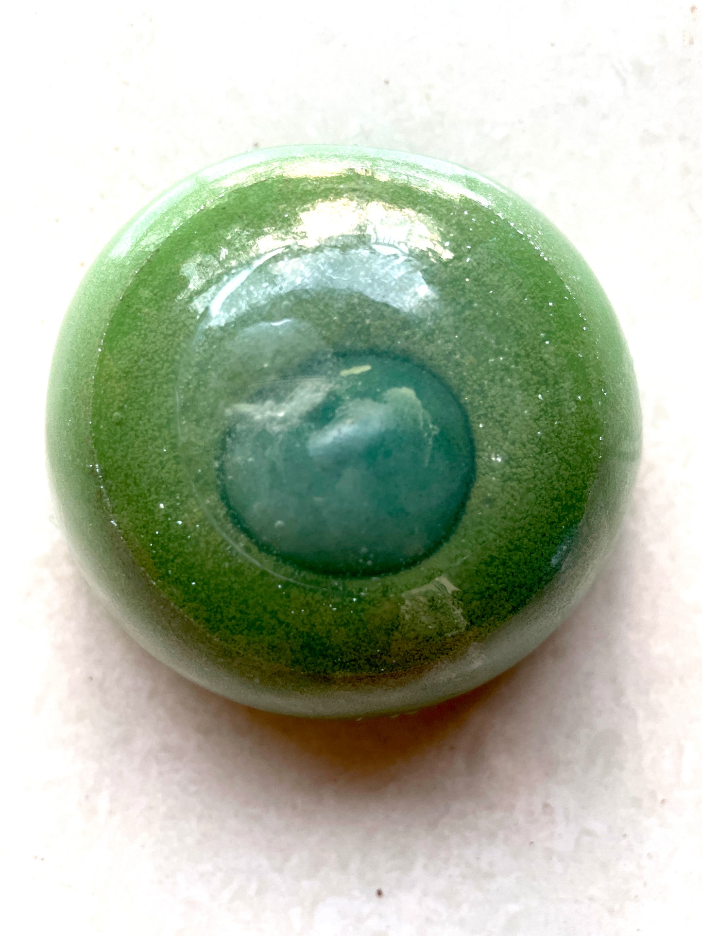 Aventurine Sweet basil, green clay loofah soap