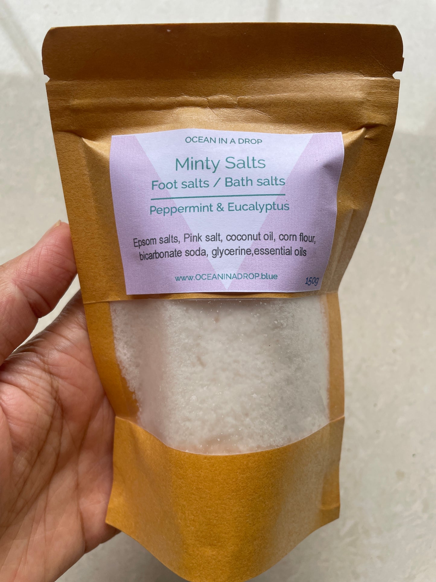 Minty monsoon bath/foot salts