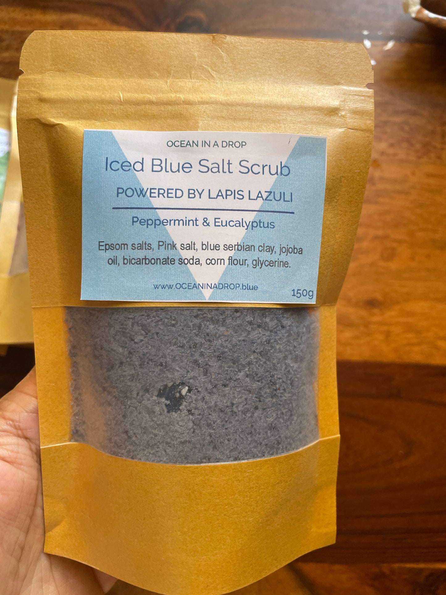Serbian Iced Blue Salt scrub- powered by Lapis Lazuli