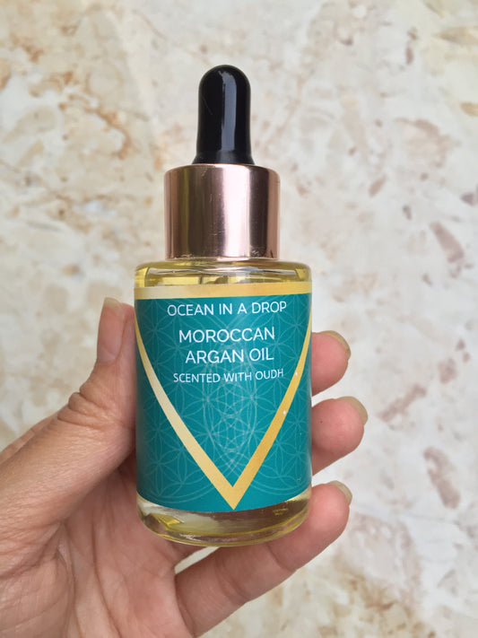 Organic Moroccan Argan Oil with Oudh and Garnet