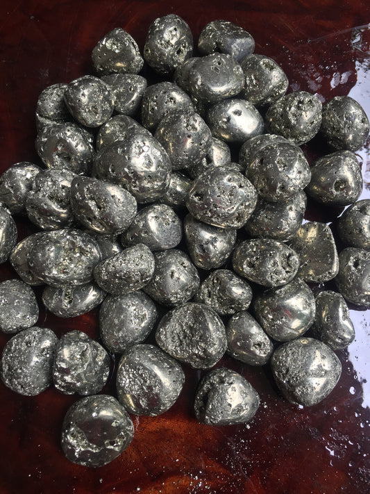 Pyrite DRUZY tumbles from Peru